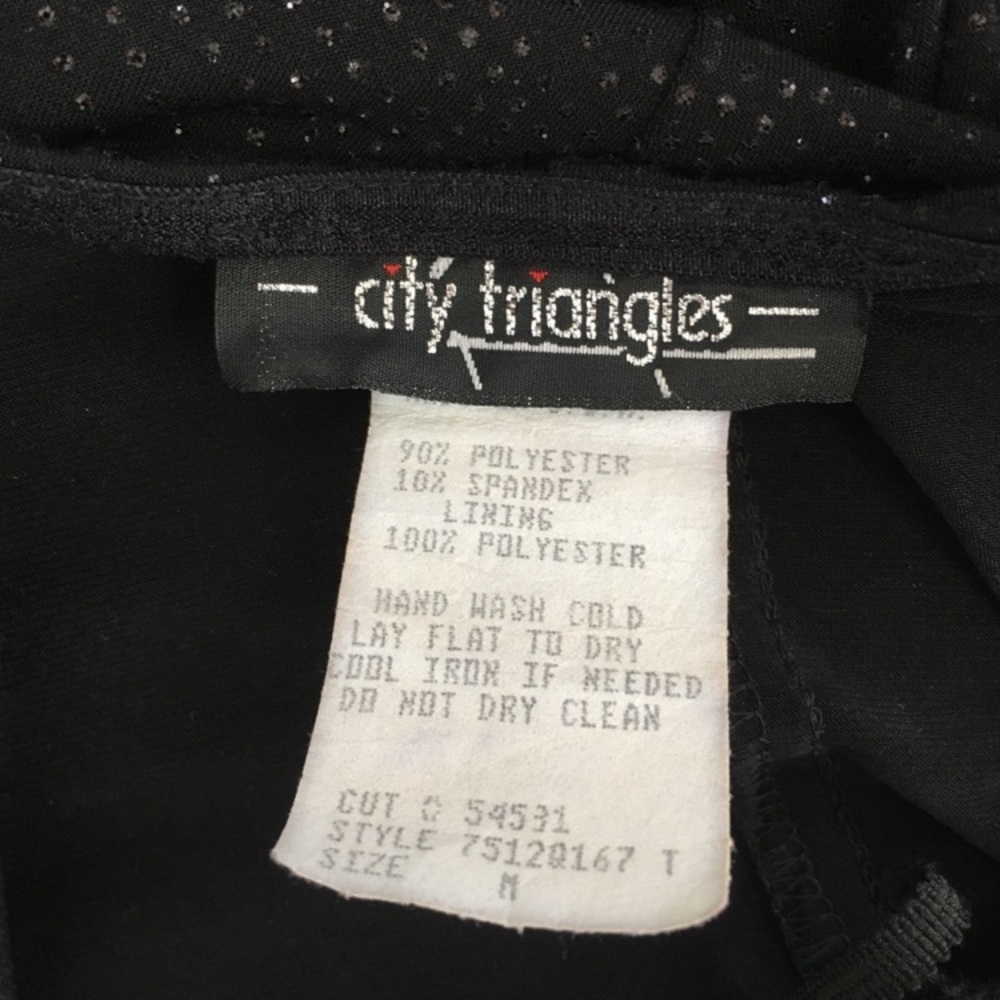 Black sparkle halter handkerchief dress size M - Picture 5 of 5